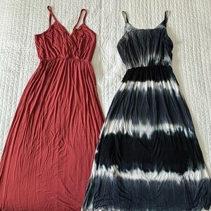 Lot of 2 Cotton Jersey Maxi Dresses | M